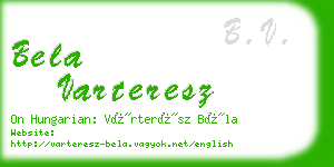 bela varteresz business card